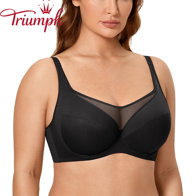 Triumph - (3 buc) Lenjerie anti-expunere subțire, casual și simplă, de vară[75A-110E]